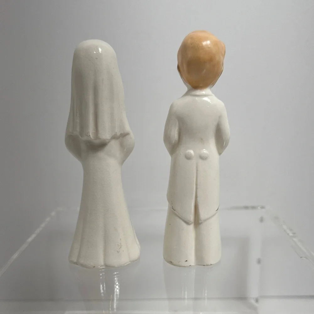 Vintage 40’s-50’s Japan Bride & Groom Ceramic Wedding Cake Toppers